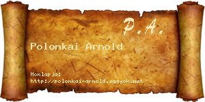 Polonkai Arnold névjegykártya